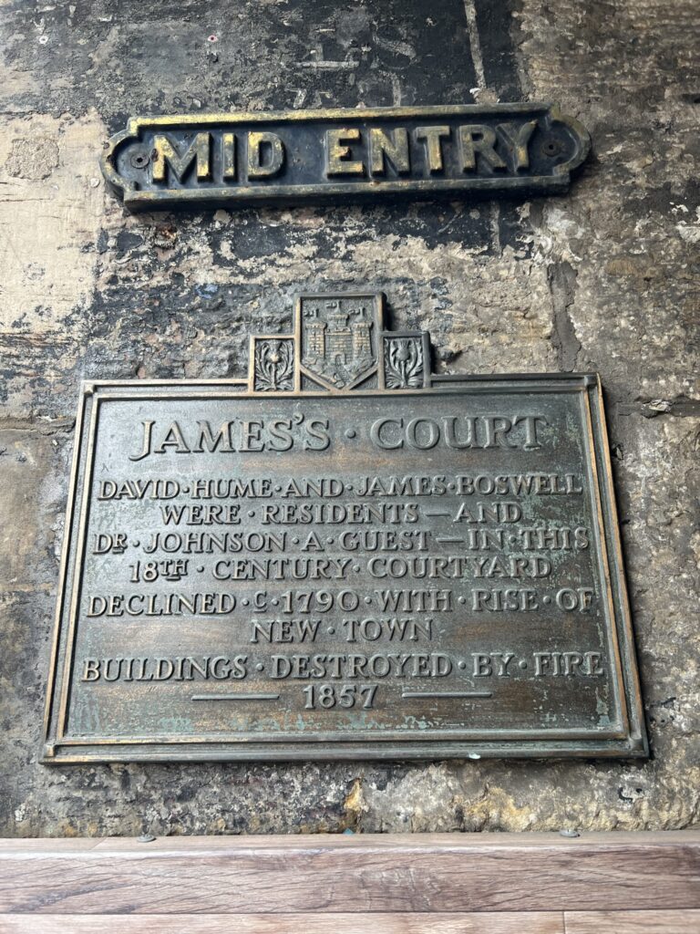 Edinburgh close plaque