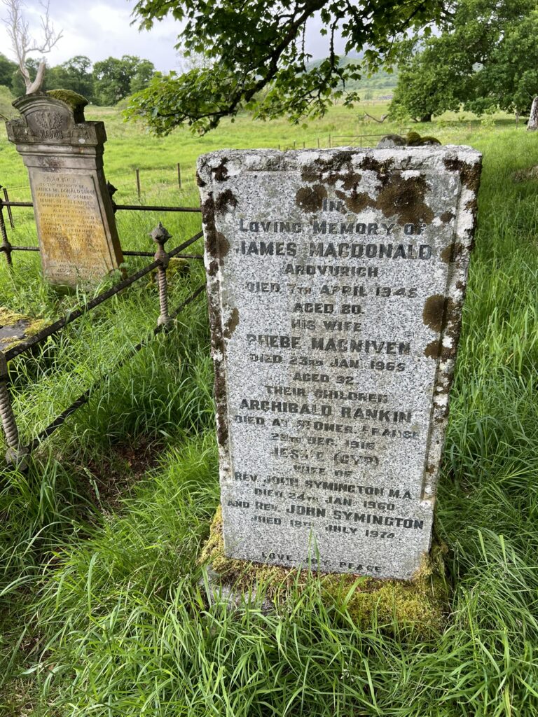 Old gravestone James MacDonald


